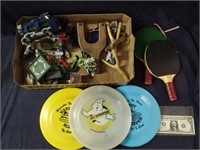 Vintage frisbees Tomy toys gi joe sling-shots etc