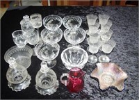 Quantity of vintage crystal and glassware