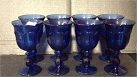 Cobalt blue wine glasses