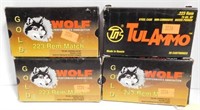 Lot #60E - (4) full boxes of Wolf .223 Rem