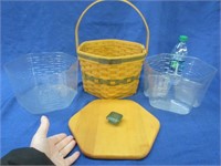 1997 longaberger snowflake basket with lid