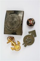 WW2 Era Nazi German Wartime Pins Belt Buckle +