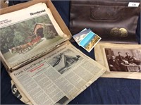 Antique photo with newspapers Bicentennial