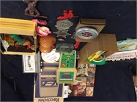 Mixed lot of vintage toys and cassette player in