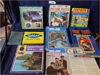 Mixed lot of puzzles and Yahtzee game