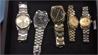 5 Rolex watches, 3 men & 2 ladies watches, one is