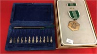 Military merit medal, calligraphy pen with