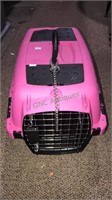 Cat or small dog travel crate, hot pink, 10 x 10