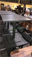 Square metal pedestal table, restaurant style, 29
