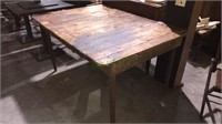Antique pine farm table, 29 1/2 x 53 x 39, (834)