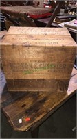 Antique wooden wine box from Bordeaux France, for