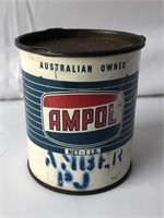 Ampol amber petroleum jelly 1 lb grease tin