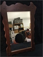 Unique Shaped Wood Mirror