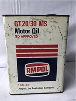 Ampol GT 20/30ms 1 gallon oil tin