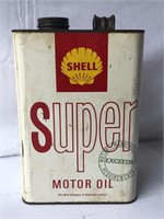 Shell super 1 gallon oil tin