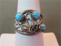 Native American Ring Size 8.25 Turquoise