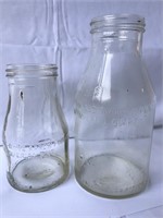 Genuine Vacuum oil co quart & pint oil bottles