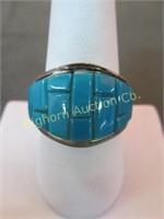 Native American Ring Size 10 Turquoise