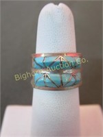 Native American Ring Size 5: Turquoise