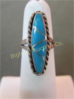 Native American Ring Size 3.75: Turquoise