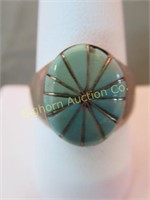 Native American Ring Size 10.25 Turquoise