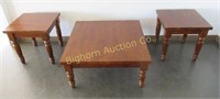 Wooden Coffee & End Table Set 3pc lot