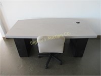 Desk w/ Center Drawer & Chair