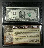 2  Bicentennial Dollars Coin & Currency sets