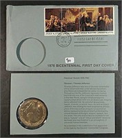 1976  Bicentennial First Day Stamp & Medal