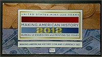 2012  US. Mint 220 Years Making History set