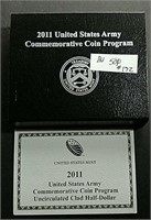 2011  US. Army Unc. Comm. Clad Half Dollar