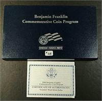 2006  Franklin Proof Commemorative Silver Dollar