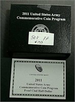 2011  US. Army Proof Comm. Clad Half Dollar