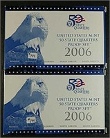 2  2006  US. Mint Proof State Quarters sets