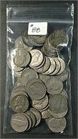Bag of 50  35 % Silver War Nickels