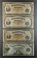 4  Philippines  1 & 2 Peso "Victory" notes