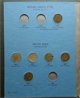 Whitman Album with 39 Indian Head Cents