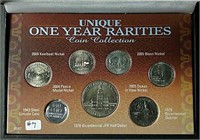 Unique one year rarities 7 coin collection