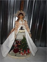 Artist Folk Art Peddler Doll - Victorian Holiday (