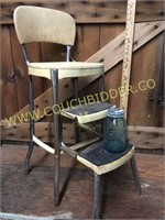 Retro 1950s Cosco Stylaire kitchen step stool