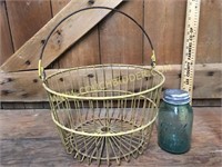 Old wire egg or produce basket