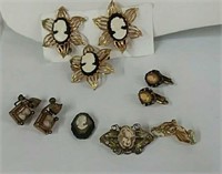 Cameo Earrings and Brooches