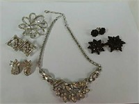 Necklace, Earrings, Brooches