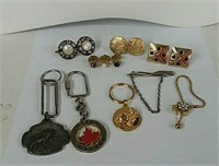 Cufflinks, Key chains, Tie tack, and Pins
