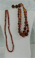 Brown Bead Necklaces,and Earrings