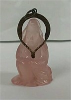 Pink Jade Pendant with sterling pendant loop