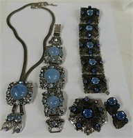 Necklace & bracelets sets, blue stones & sets