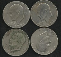 Eisenhower $1 Coins  3 - 1971  1- Bicent.