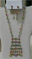 Multicolor stone Necklace & Earrings Set