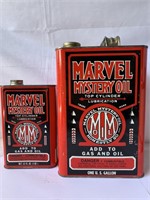Marvel Mystery oil quart & gallon tins